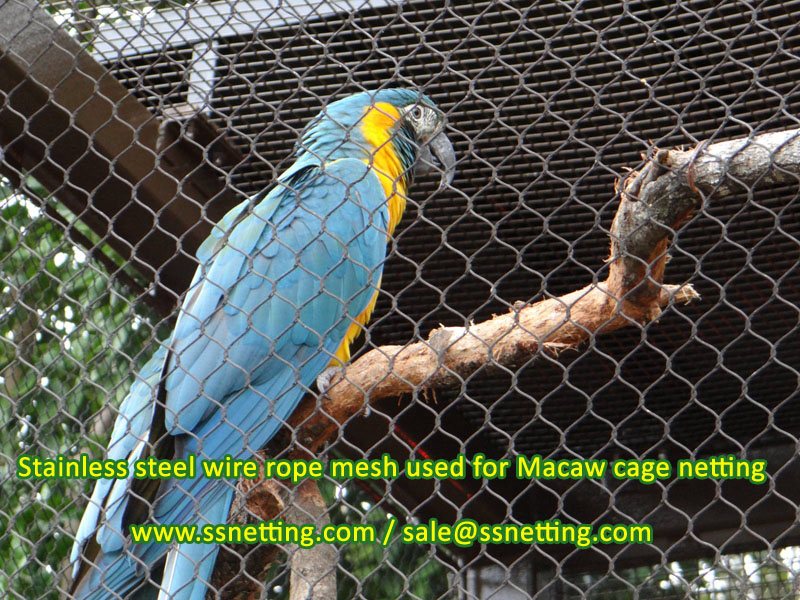 Wire Cable Mesh for Macaw Aviary
