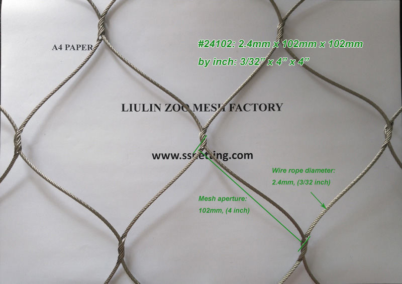 Stainless Wire Mesh Panels 3/32", 4" x 4", ( 2.4mm, 102mm x 102mm)
