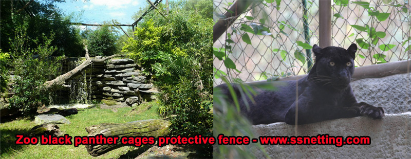 Zoo black panther cages protective fence - www.ssnetting.com