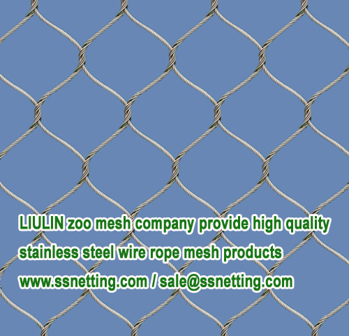Flexible wire mesh for zoo animal cages