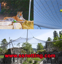 Stainless steel wire rope mesh as animal safety netting