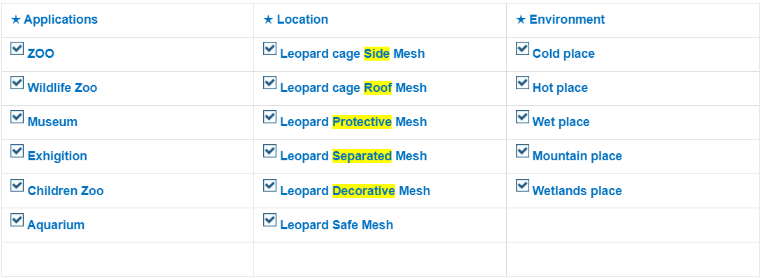 Leopard Fence Mesh