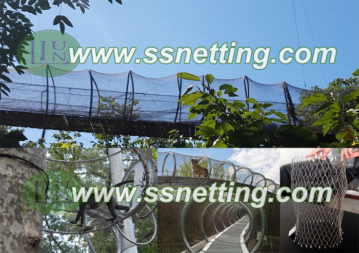 Black oxide stainless steel cable woven wire mesh Tubular passage fence